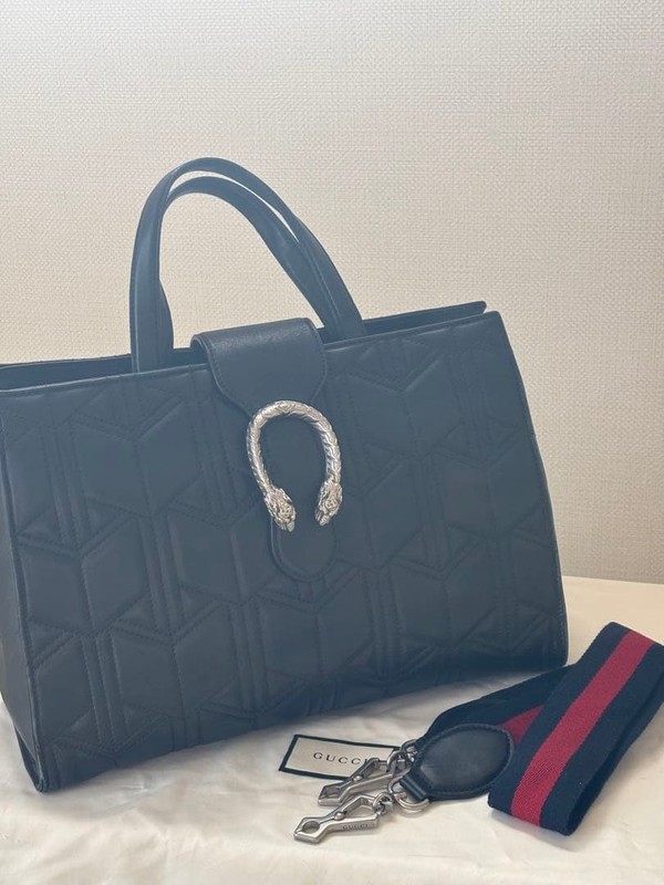 Rare GUCCI Dionysus black quilting tote bag Gift Present 0611b