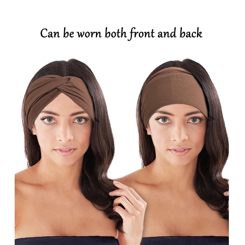 Jesries 10 PCS Women Headbands African Wide Hair 1 Count (Pack of 10), Pink gallery