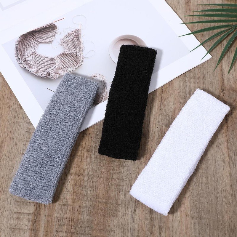 6pack Sports Headband Yoga Gym Sweatband Women Men Hair Bands Head Sweat Band gallery