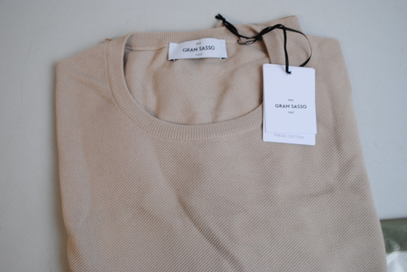 GRAN SASSO COTTON RICE GRAIN SWEATER 250.00 CART. GS-B2A2 TG XXL-54W