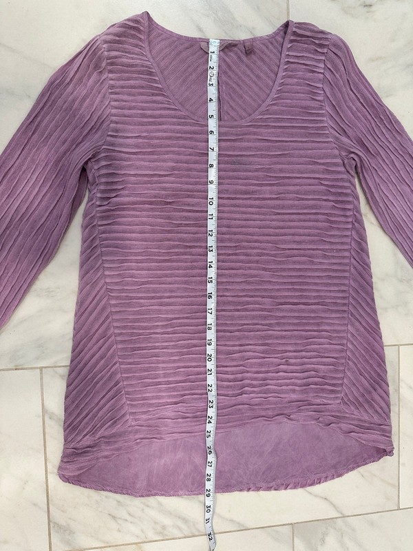 Soft Surroundings‎ Womens Ribbed Pullover Tunic Top Lavender Size Small gallery