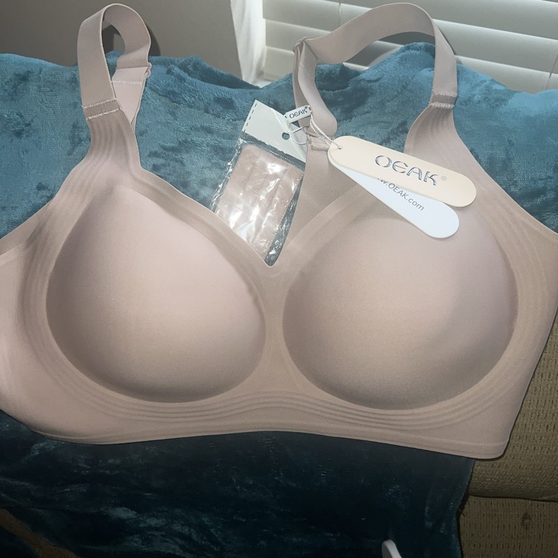 OEAK Wireless Full Coverage Bra Nude Seamless Support Size 3XL NWT