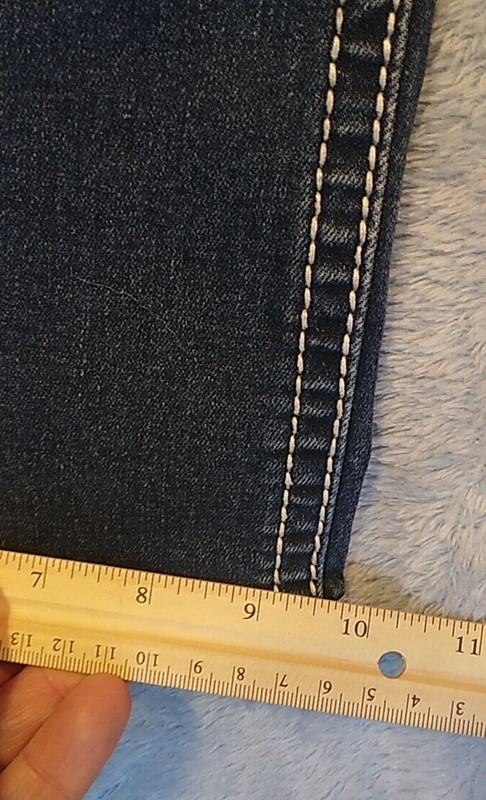 Rebel Jeans Size 9/27 Blue Light Distress Embroidered Glitter Missing Button gallery