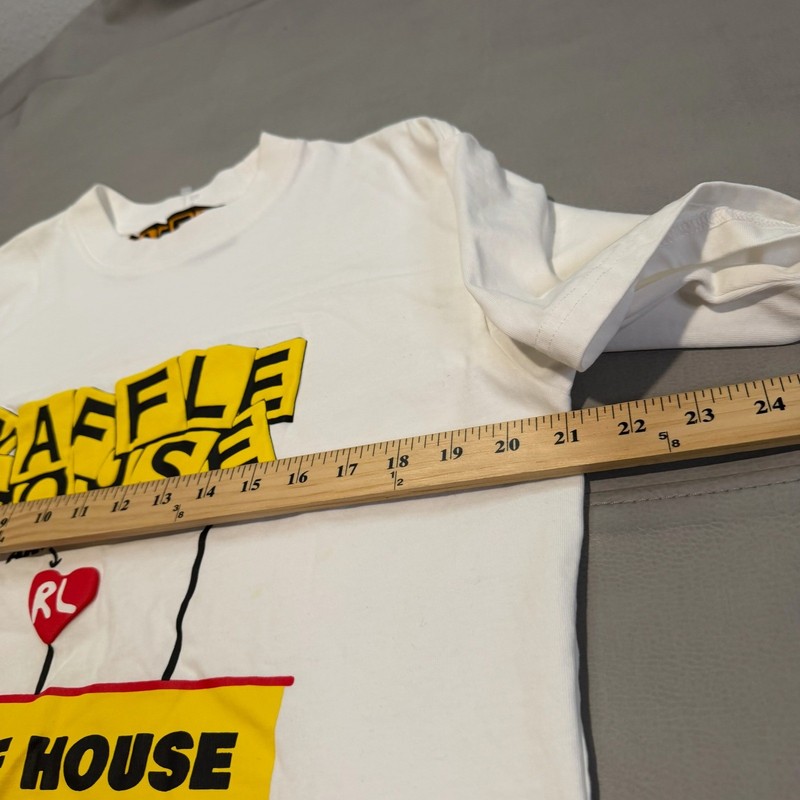 Waffle House RL Red Letter Streetwear T-Shirt White Men-M Cotton Y2K Skate-6419 gallery