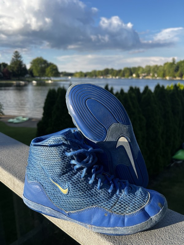 Nike Inflict 3 Wrestling Shoes Game Royal Blue Silver 325256-401 Mens Size 7.5