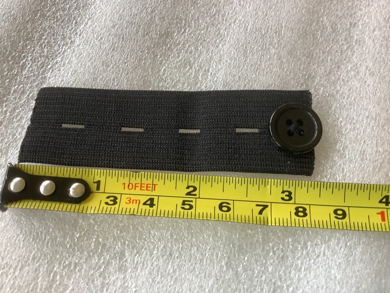 Adjustable Black Elastic Button Extender Waist Extenders for Jeans Pants