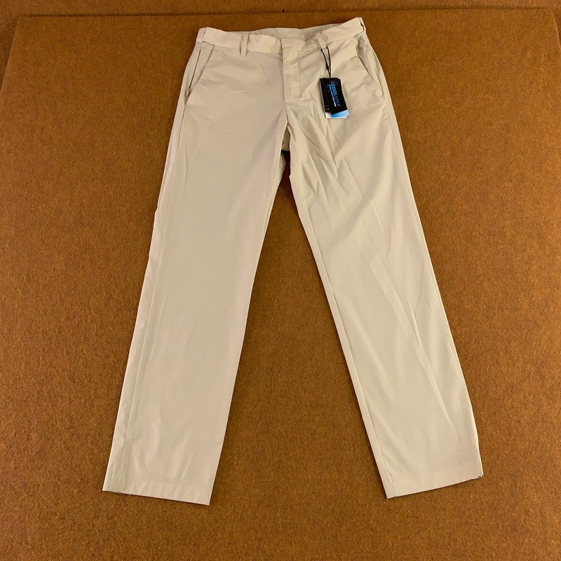 Mango Performance Mens 30 Beige Moisture Wicking Coolmax Slim Fit Pants NWT