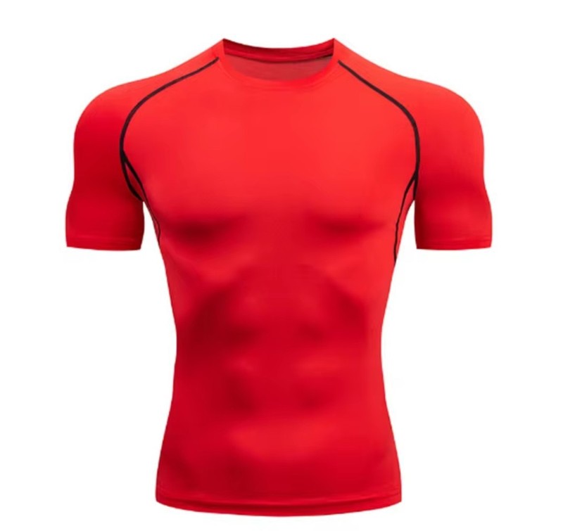 mens red compression shirt