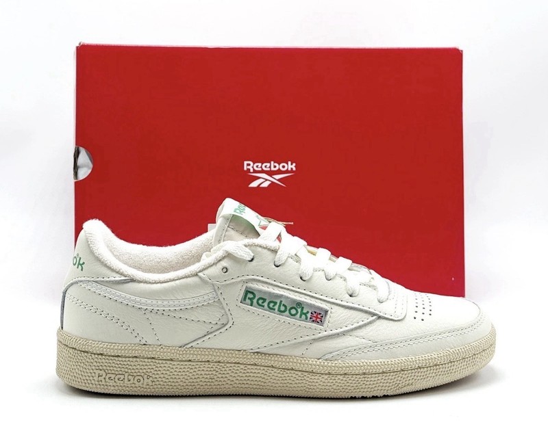 *NEW* UNISEX Reebok Club C 85 Vintage Shoes CHALK / PAPER WHITE 100000317