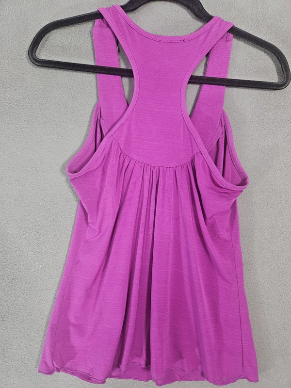 Vintage 90s Iz Buyer Women M Bratz Fairy Boho Tank Top Shirt Purple Beaded Scoop gallery