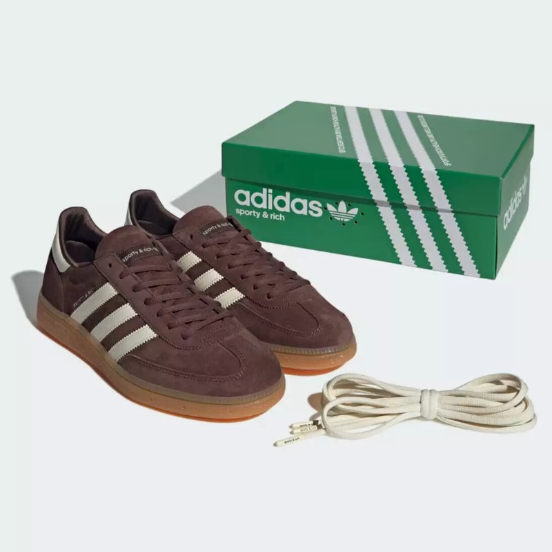 Sporty & Rich adidas Handball Spezial IH2612 Auburn Cream White Men’s US 5-11