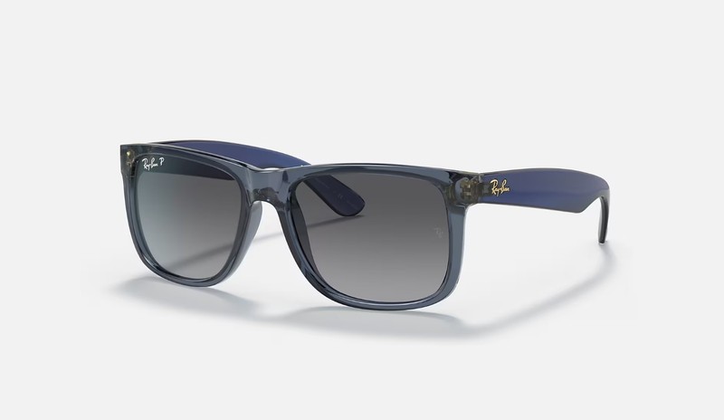 Ray-Ban Justin Classic Transparent Blue/Grey Gradient Polarized 54 mm RB4165