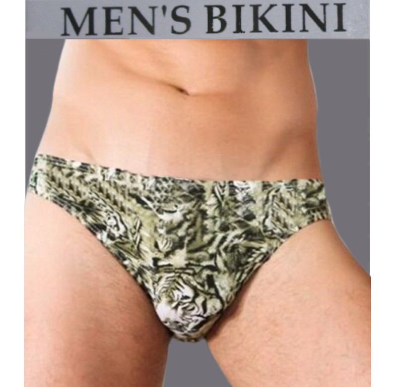 6 PK MEN'S BIKINI BRIEFS LOW RISE ANIMAL PRINT UNDERWEAR S, M, L, XL gallery