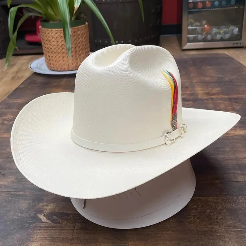 Sombrero Tombstone 1000X Sinaloa (Chaparral) Style Cowboy Straw Hat w/White Band