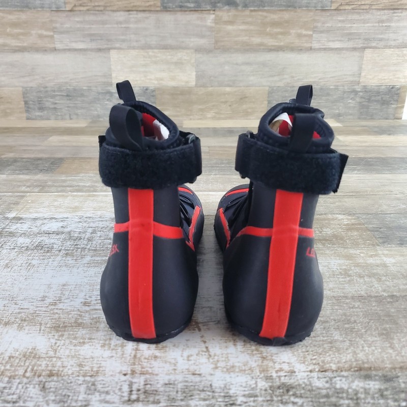 Level Six Creek 2.0 Mens Sz 7 Neoprene Boots Black Red Mid Top Water Sport gallery