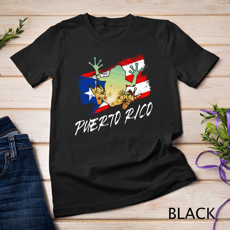 Puerto Rico Frog Puerto Rican Roots Coqui Taino Boricua Unisex T-shirt