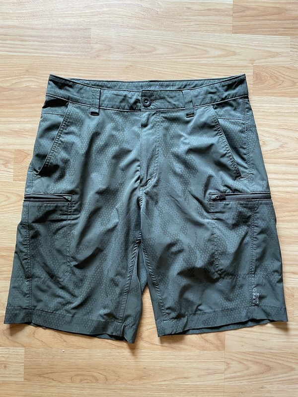 Eddie Bauer Mens Flexion Amphib Shorts 30 With 10” Inseam Army Green