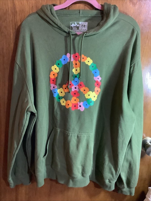 Phluid Project PEACE Flower Hoodie XXL~ Tag Free