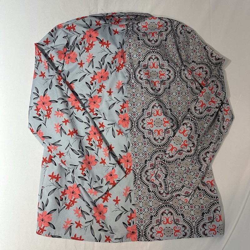 Misslook Women’s XL Mixed Print Blouse Boho Floral Geometric Top gallery