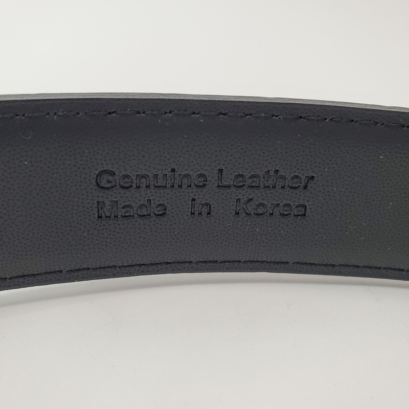 Republic of Korea Marine Corps Belt Faux Alligator Belt Black Genuine Leather gallery