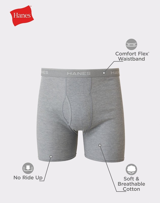 Hanes Boxer Briefs 10-Pack Men's Tagless Comfort Flex Waistband Soft Tag Free gallery
