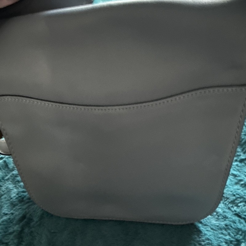 Coach Gray Light Blue Black Colorblock Shoulder Bag Buckle Flap Black Hardware gallery