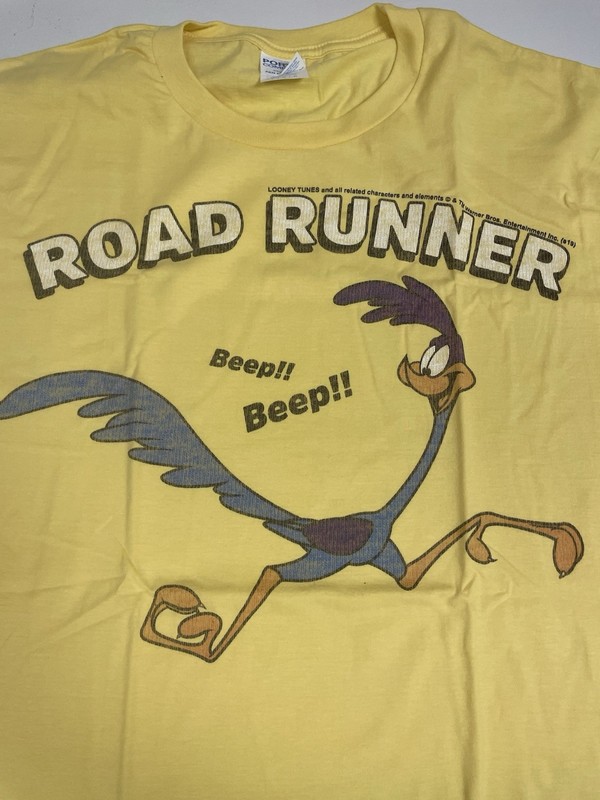 Looney Tunes Road Runner Yellow T Shirt Men’s Large Short Sleeve gallery