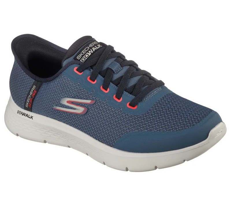 Walking Skechers Shoes Mens Slip ins Slate Memory Foam Comfort Hands Free 216332