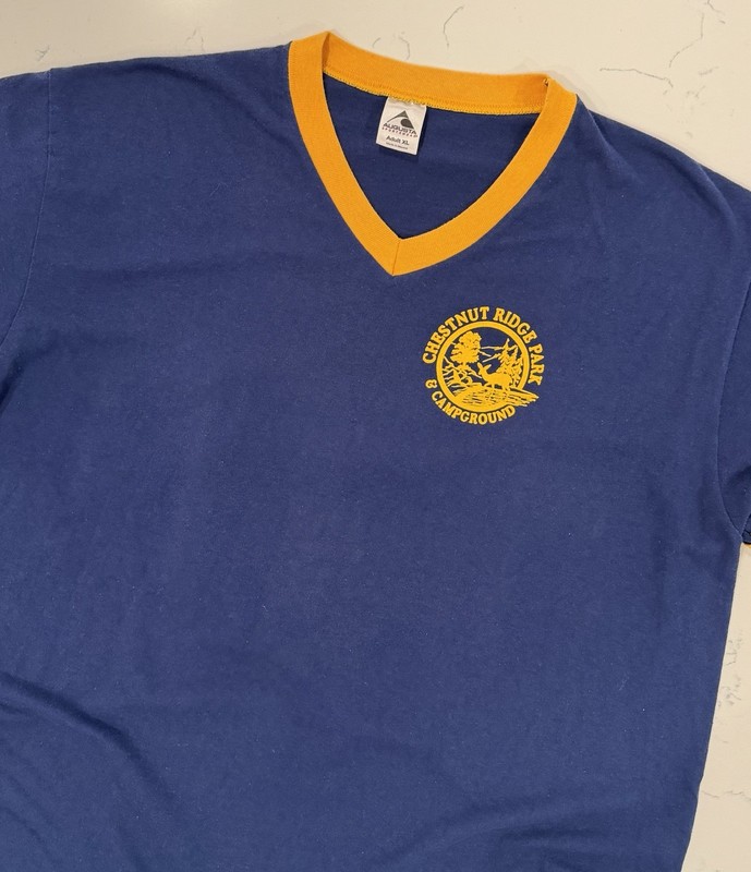 Vintage Chestnut Ridge Park Campground Ringer Jersey Men’s XL gallery