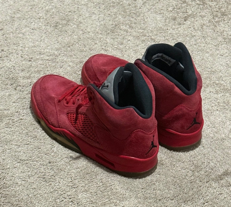 Nike Air Jordan 5 Retro 'Red Suede', US Men’s Size 9, 136027-602, Red Gray shoes gallery