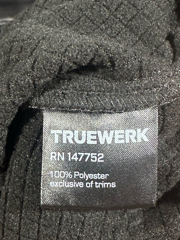 Truewerk Men’s Large Black Grid Technical Hoodie Sweatshirt EUC gallery