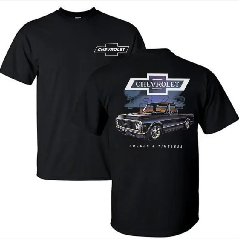Chevrolet Classic Pickup Truck 1970s Graphic T Shirt Vintage Chevy Tee