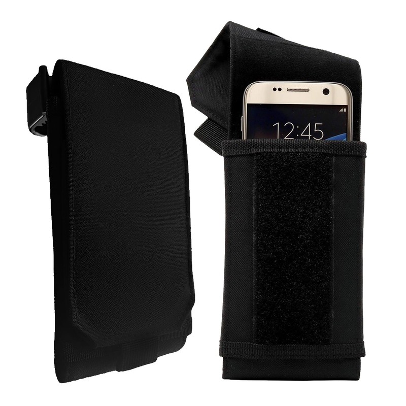 Phone Holster with Clip – Hook Loop Nylon Cellphone Holster Compact Pouch, Ba…