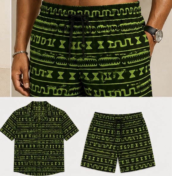 (M) Achfit Men 2 Piece Nigerians/African/Tribal/ Ankara / Summer Shirt/shorts. gallery