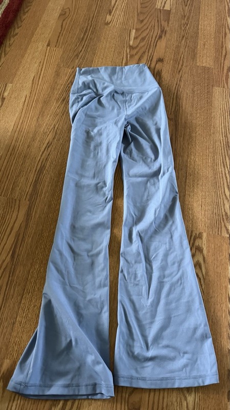 Yogalicious Lux Women's Blue Flared Yoga Pants S Pull-On Stretch Poly/Spandex gallery