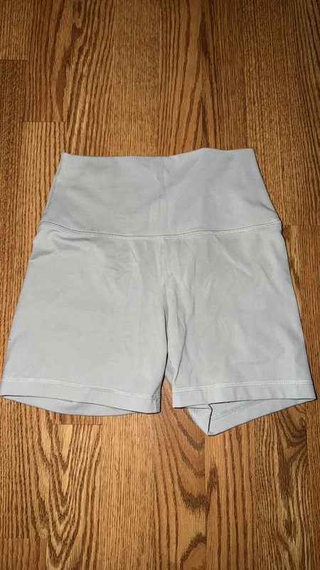 Yogalicious Lux Lux Everyday 5 in Women’s Biker Shorts Pull-On Stretch Gray S