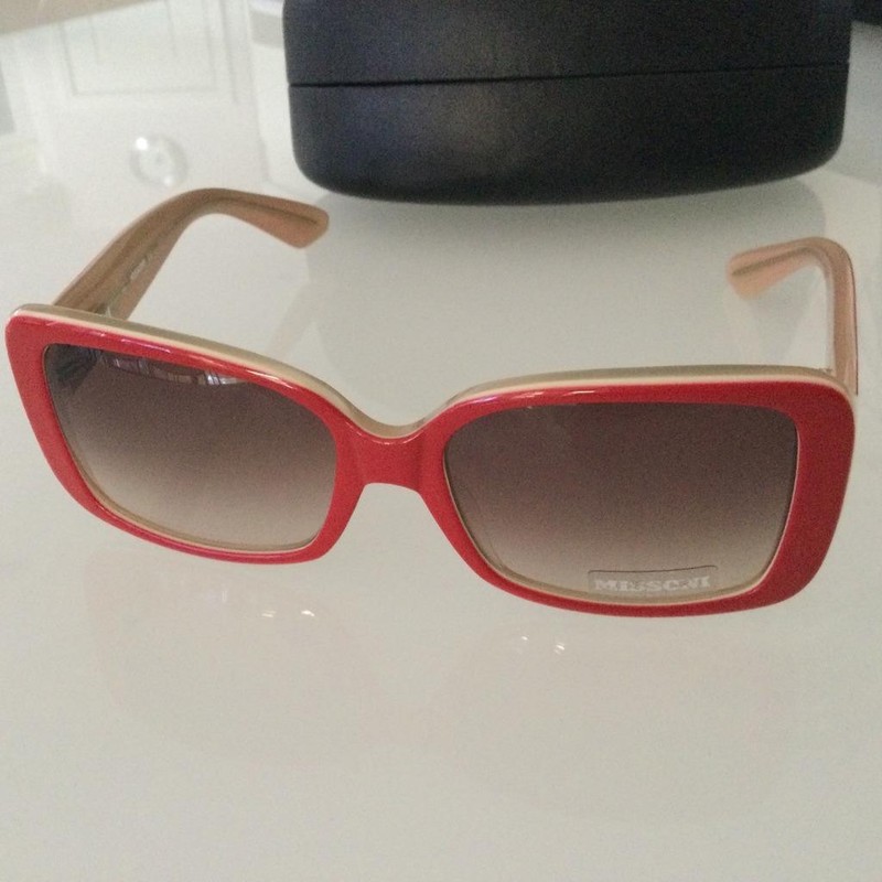 SUNGLASSES MISSONI WOMENS RED AND LIGHT PINK FRAME MADE IN ITALY M151304