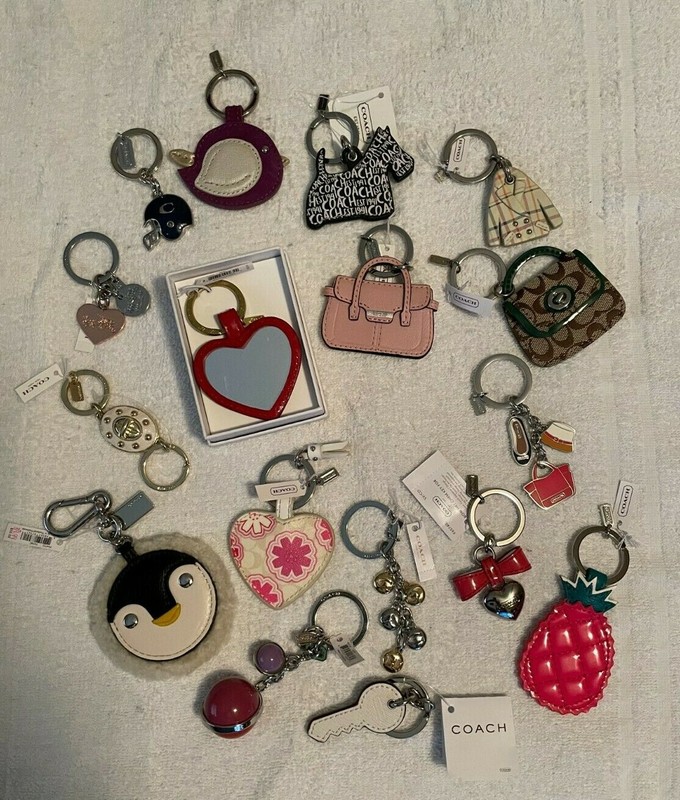 Coach New Key Chain Ring Fob Keychain Keyring Many Rare and Hard-to-Find Styles