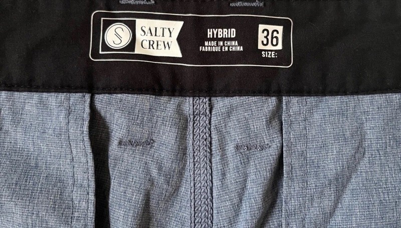 Salty Crew Mens Hybrid Shorts Size 36 Grey Heathered Walk Water Board Shorts gallery
