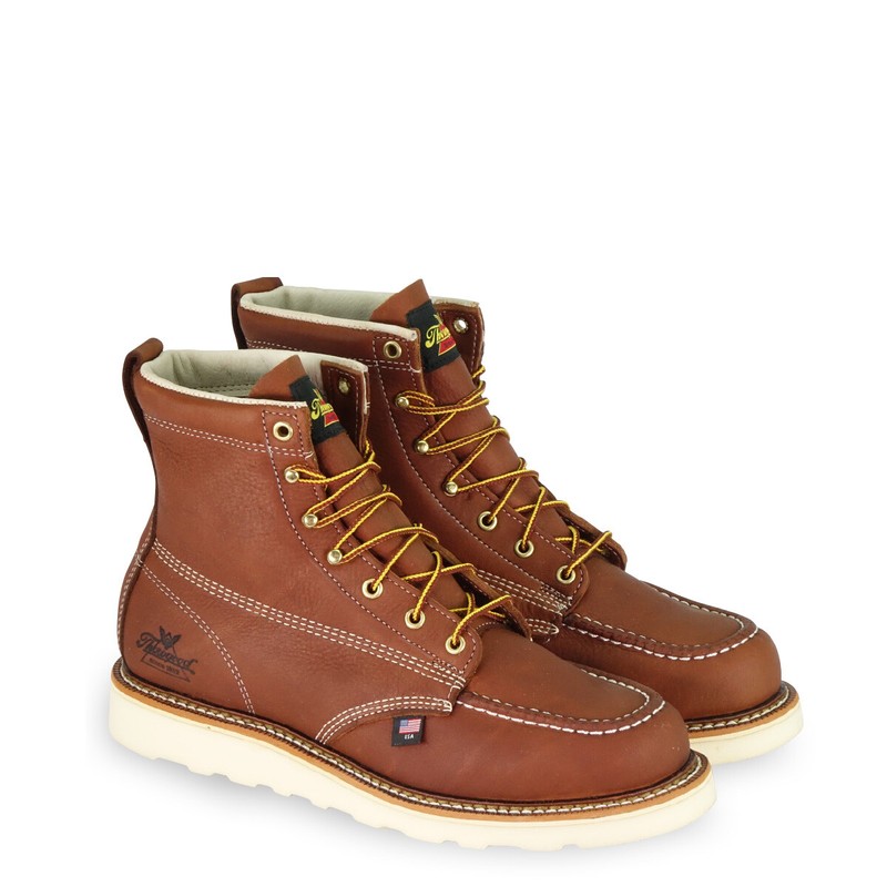 THOROGOOD AMERICAN HERITAGE – 6″ TOBACCO MOC TOE – MAXWEAR WEDGE™ 814-4200