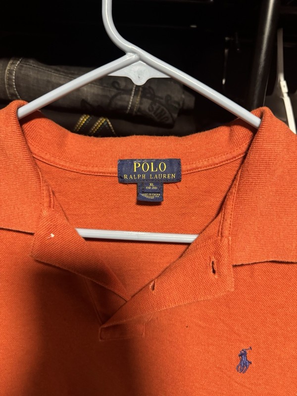 Ralph Lauren Polo Shirt Mens XL Orange Pony Casual Short Sleeve