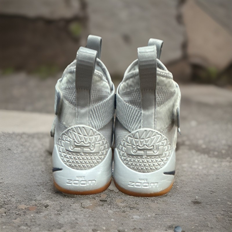 NIKE LEBRON 11 Size 11 (Custom Color Way Grey And Tan With Logo On The Soles gallery