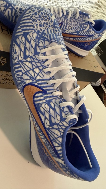 Nike Zoom Mercurial Vapor 15 Academy IC Azulejo Shoes Blue White Copper NIB gallery