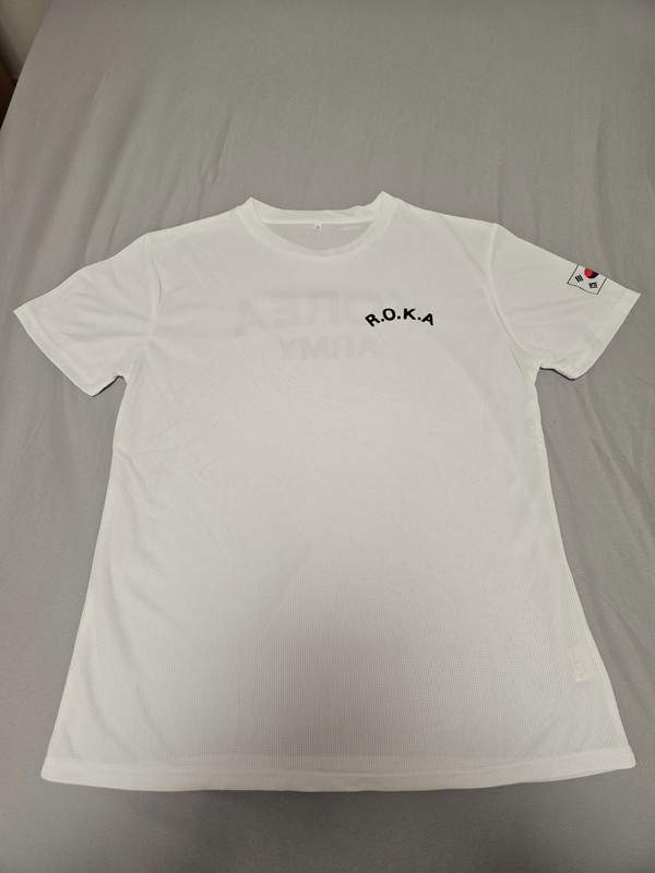 NEW – ROKA Republic of Korea Army PT Shirt – White – Medium