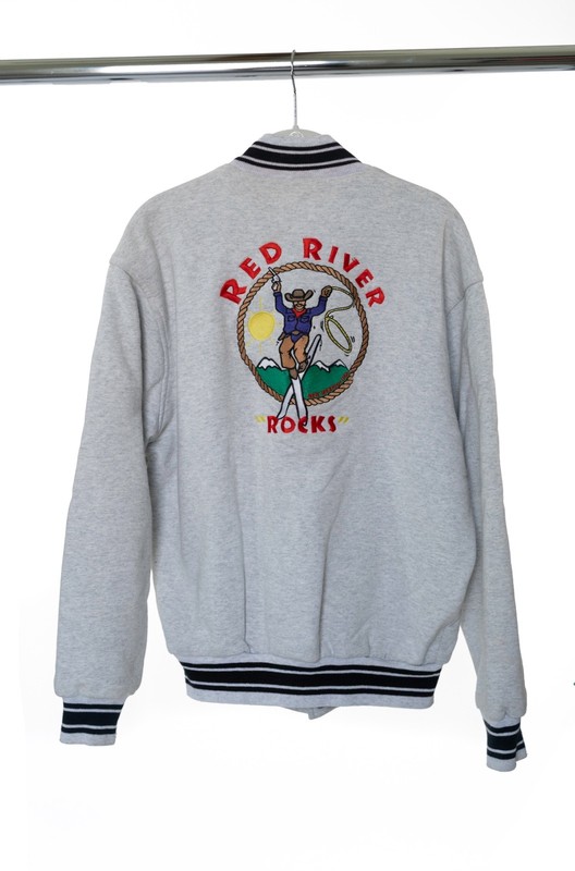 Vintage 90’s Varsity Jacket, Red River Rocks New Mexico Embroidery, Size Medium