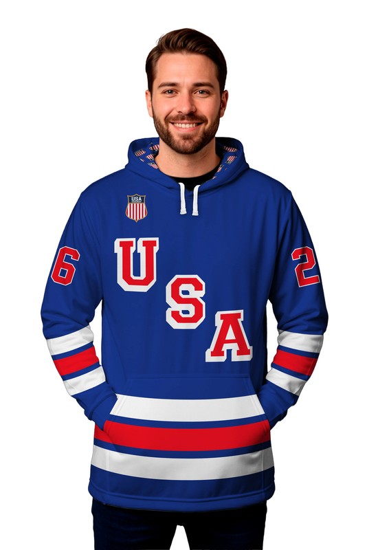 USA Hockey Shield 2026 Replica Jersey Blue Hoodie