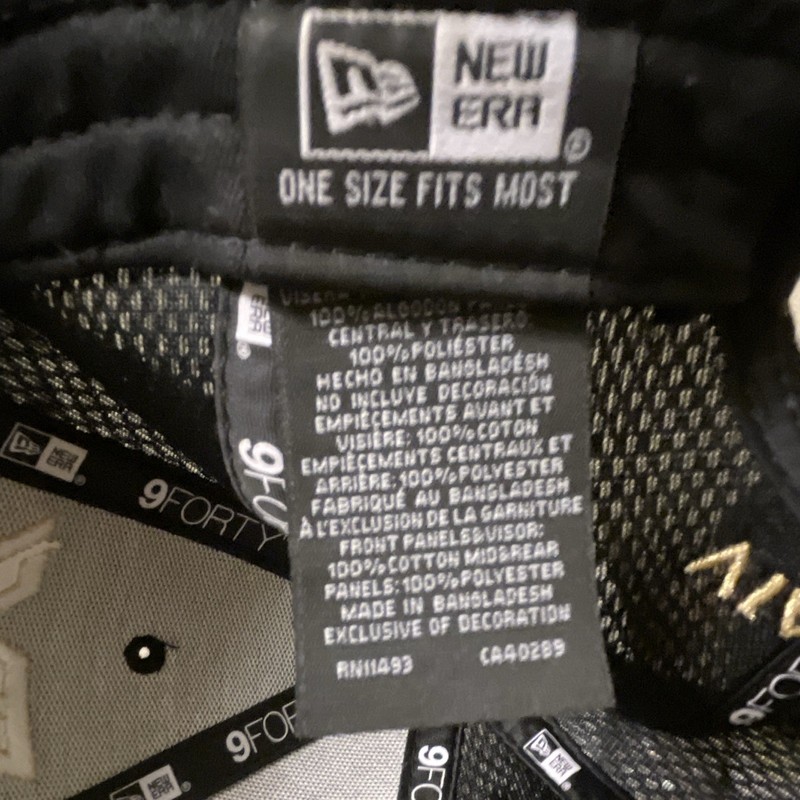 New Era Black/Gold Adjustable Mesh Back 9FORTY Baseball Cap One Size Men gallery