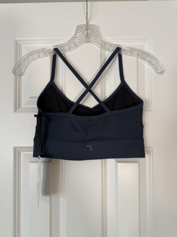 Varley Always Irena Navy Solid Crossback Wireless Pullover Sports Bra S A gallery