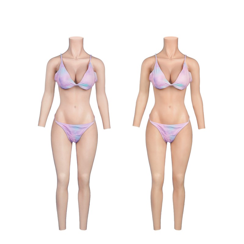 Minaky Realistic Silicone Breast Forms with Arms Fake Vaginas Tights Body Suits
