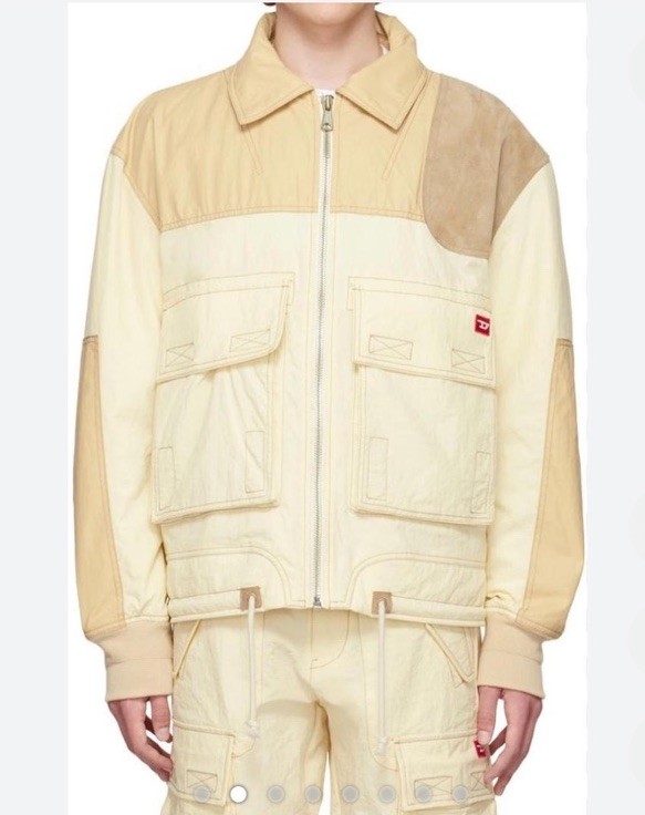 Diesel J-tech Patchwork Off-white Jacket Men’s